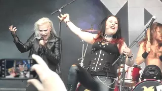 Battle Beast - Show Me How to Die feat. Nitte Valo @ live - Jäälicityrokki, Oulu Finland 13.6.2015