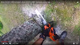 Echo CS 2511 WES tehotesti. Echo CS 2511 WES chainsaw power test.