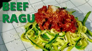 Beef ragu z makaronem z cukini / Beef ragu with courgette spagetti