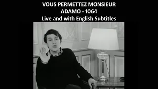 Vous permettez monsieur - Adamo - Live -1964 - English Lyrics