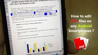 How to edit PDF files on any Android Smartphones ?