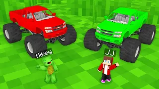 JJ TINY Monster Truck vs Mikey TINY Monster Truck Survival Battle in Minecraft - Maizen