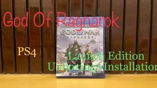 God Of War Ragnarök Launch Edition  Unboxing+Installation PS4