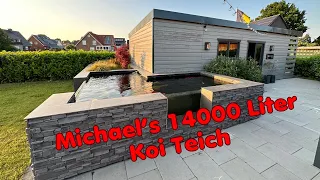 Michael‘s in Eigenleistung erbauter 14000 Liter Koi Teich!