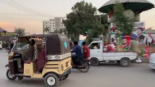 Hyderabad City Drive | Hyderabad Pakistan Street View | حیدرآباد کی سیر | Latifabad | Gul Center