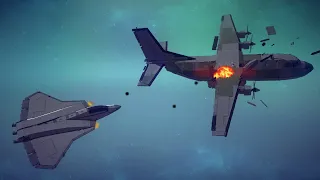 Fighters Shooting Down Airplanes #2. Feat. 6th Gen Fighter | Besiege