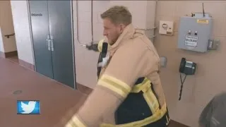 JJ Watt becomes a firefighter for a day