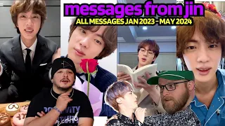 [n월의 석진] Message from Jin ALL MESSAGES Jan 2023 - May 2024 💌 | BTS REACTION