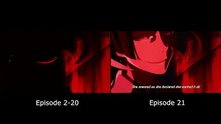 Higurashi Gou OP Comparison (Episode 2 vs 21)