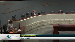 May 4, 2020 Bloomington City Council Meeting