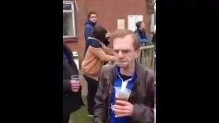 Drunk Football Fan Trying To Start A Fight (Funny)!!!