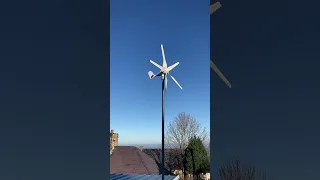 wind turbine 12v off grid garage build in sunny Wales