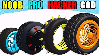 NOOB vs PRO vs HACKER vs GOD Wheel Smash