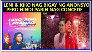 LENI ROBREDO AND KIKO AYAW MAG CONCEDE KAY BBM AND SARA