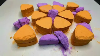 ASMR Baking Soda orange and  purple flower 베이킹 소다 오렌지와 보라색 꽃 重曹オレンジと紫の花 #Shorts