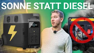 Ecoflow Delta Pro: Sonnenspeicher statt Dieselgenerator