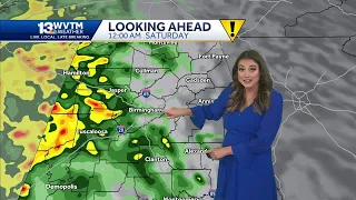 Alabama's weather gets stormy for the weekend with Impact Weather on Saturday due to a few strong...