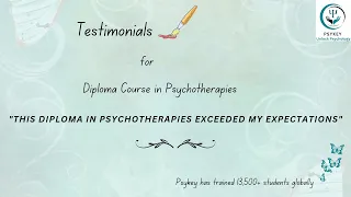 "This diploma in Psychotherapies exceeded my expectations" - Student feedback #Psykey #psychotherapy