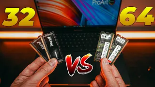 32GB vs 64GB - Is it WORTH the upgrade for Creators? | Performance gain on ASUS ProArt Studiobook 16