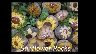 Painted Sunflower Rocks