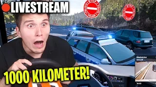 LIVESTREAM 🔴1000 Kilometer CHALLENGE quer durch Deutschland