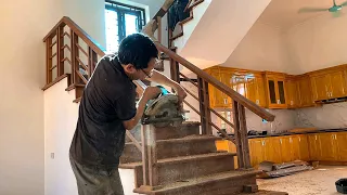 Woodworker's Amazing Skill - Latest Artistic Wooden Stairs For Modern House !