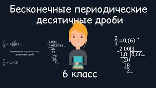 Бесконечные периодические десятичные дроби, 6 класс