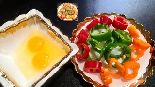 Just Add Eggs With Capsicum it's So Delicious /Simple Breakfast Recipe /5 Mints Cheap& Tasty Snacks