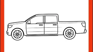 HOW TO DRAW A TOYOTA HILUX TRUCK