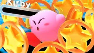 Kirby but if he gets a coin he INSTANTLY dies and its really sad because watching Kirby die is sad