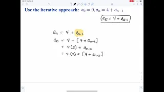 Solving a Recurrence (Iterative Approach)