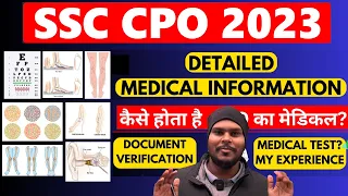 SSC CPO Medical Experience | Discuss All points in Detail |  DOCUMENT VERIFICATION ?