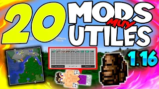 TOP 20 MODS MUY ÚTILES que DEBERIAS TENER para MINECRAFT 1.16.4,1.16.3,1.15.2,1.12.2|Imprescindibles