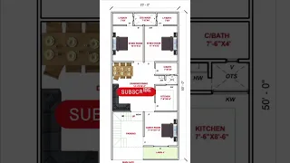 23x50 house plan 23by 50 home plan 23*50 house plan SK house design #shorts #viral