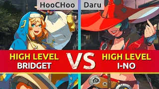 GGST ▰ HooCHoo (Bridget) vs Daru (I-No). Guilty Gear Strive High Level Gameplay