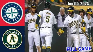 Mariners vs Athletics [FULL GAME] Jun 5, 2024 Game Highlights | MLB Highlights - 2024 MLB Season