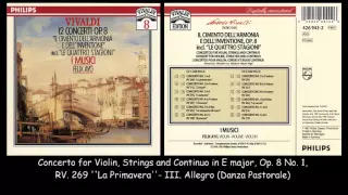 Vivaldi - 12 Concertos Op. 8 - I Musici - Felix Ayo - 1959 - 1961