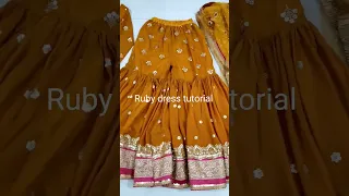 Haldi gharara suit cutting and stitching/sharara suit cutting/haldi function/bridal gharara dress