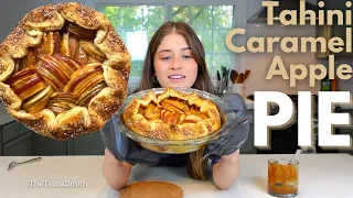 Tahini Caramel Apple Pie