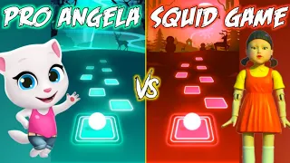 Talking Angela VS Squid Game - Coffin Dance | Tiles Hop EDM Rush