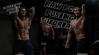 PCA Men's physique posing tutorial - mandatory poses, transitions and I-walk! 12 weeks out update!