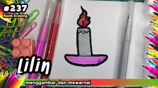 cara menggambar lilin tutorial menggambar