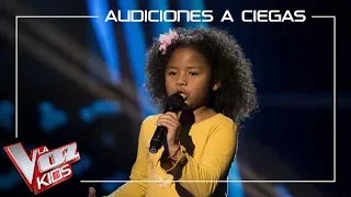 Yolaini Viñas - La gata bajo la lluvia | Blind Auditions | The Voice Kids Antena 3 2019