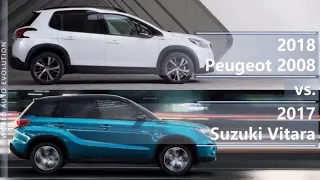 2018 Peugeot 2008 vs 2017 Suzuki Vitara (technical comparison)