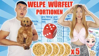 Unser WELPE würfelt wie viele EMPFOHLENE PORTIONSGRÖßEN wir essen MÜSSEN *echt verrückt 🤯