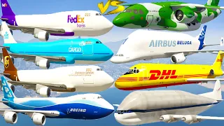 GTA V: Every Cargo Airplanes VS Every Boeing 747 Cargo Airplanes Best Crash and Fail Compilation