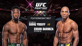UFC Fight Night: Sodiq Yusuff vs Edson Barboza | Full Fight - Featherweight Bout