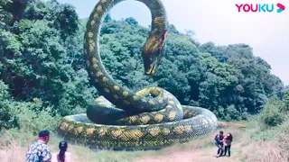 Prehistoric python attacked!The snake swallowed the strong man in one bite|Snake|YOUKU MONSTER MOVIE