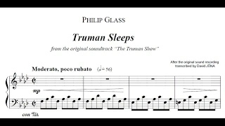 TRUMAN SLEEPS - music sheet & piano execution #TrumanShow #piano