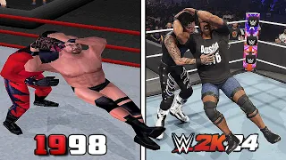 Stone Cold Stunner Evolution in WWE Games !!! (WWF War Zone - WWE 2K24)